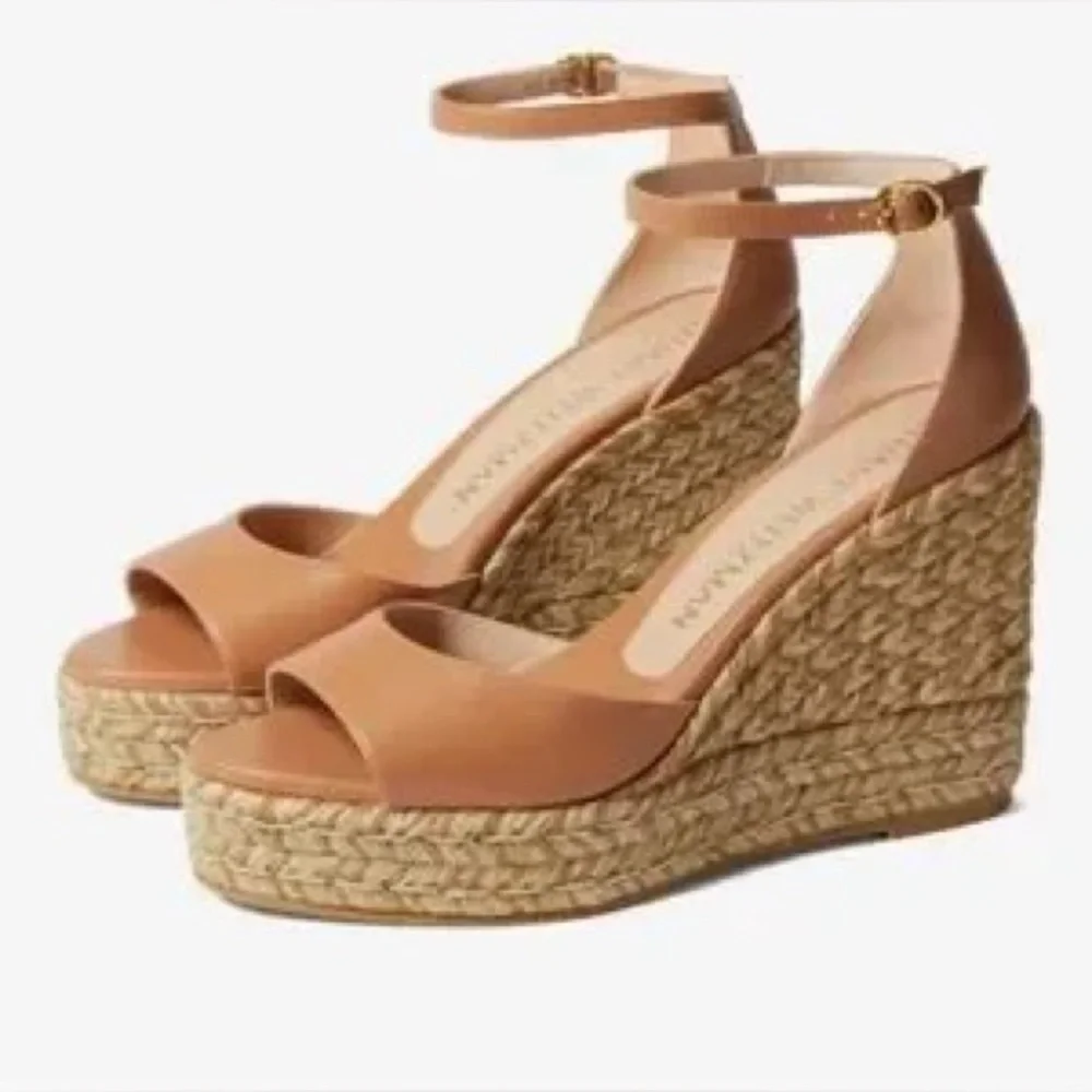 Stuart Weitzman Women’s Nudistia Espadrille Wedge Platform Size 9.5